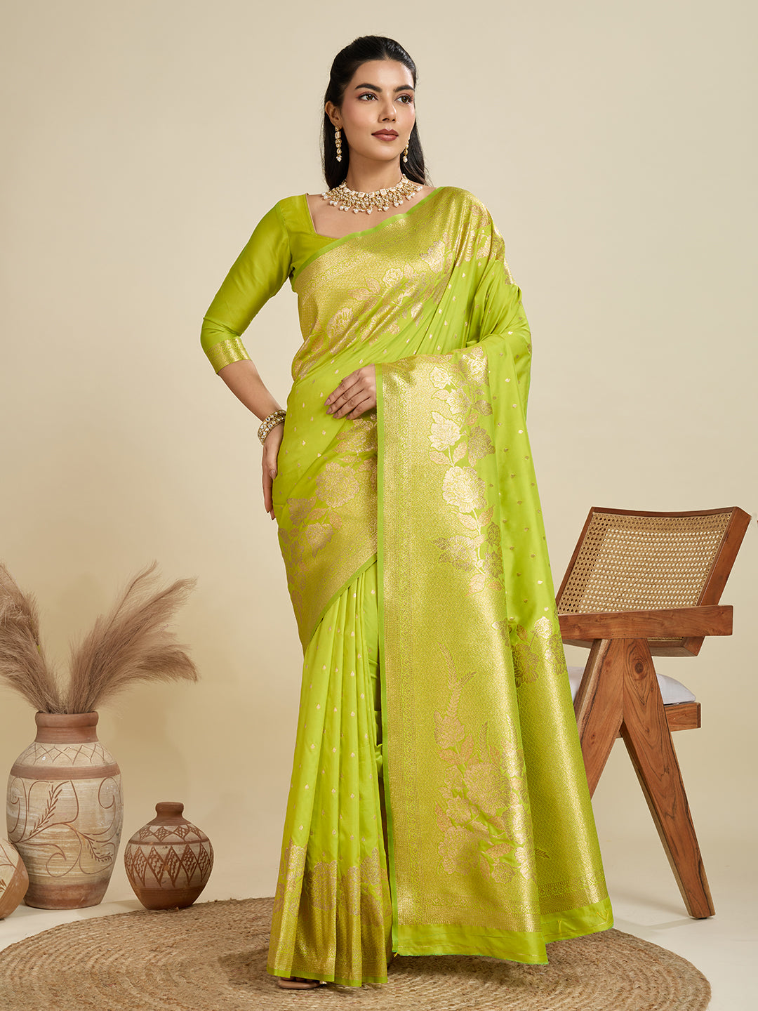Catchy Green Weaving Kanjivaram Silk Classic Saree
