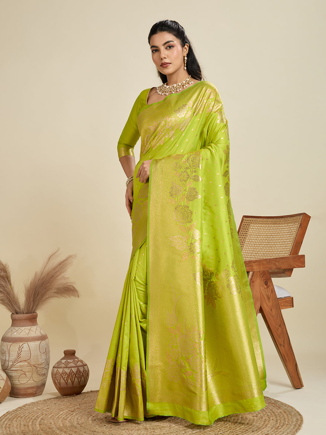 Catchy Green Weaving Kanjivaram Silk Classic Saree