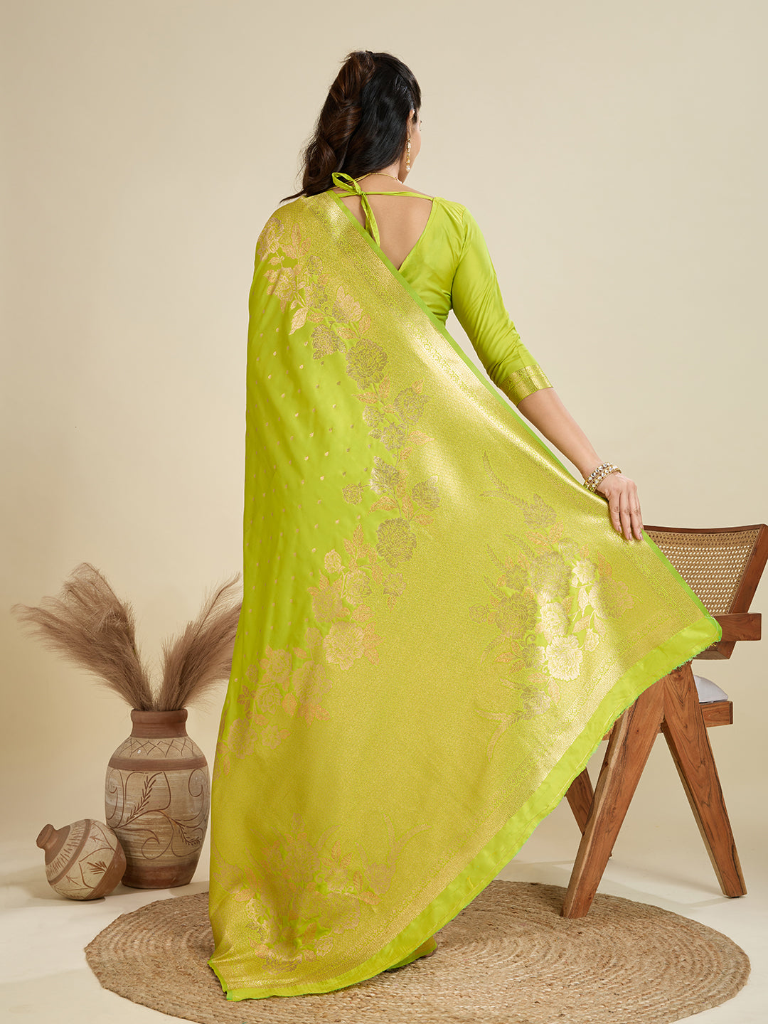 Catchy Green Weaving Kanjivaram Silk Classic Saree