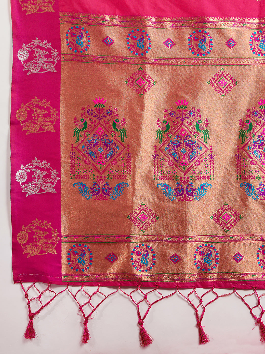 Luxurious Rani Pink Banarasi Silk Saree for Special Occasion