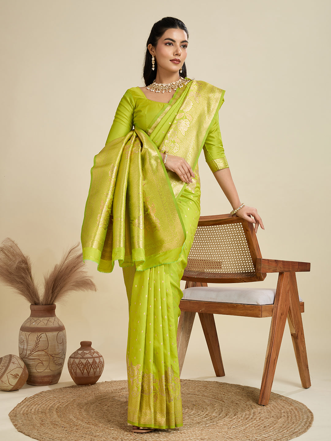 Catchy Green Weaving Kanjivaram Silk Classic Saree