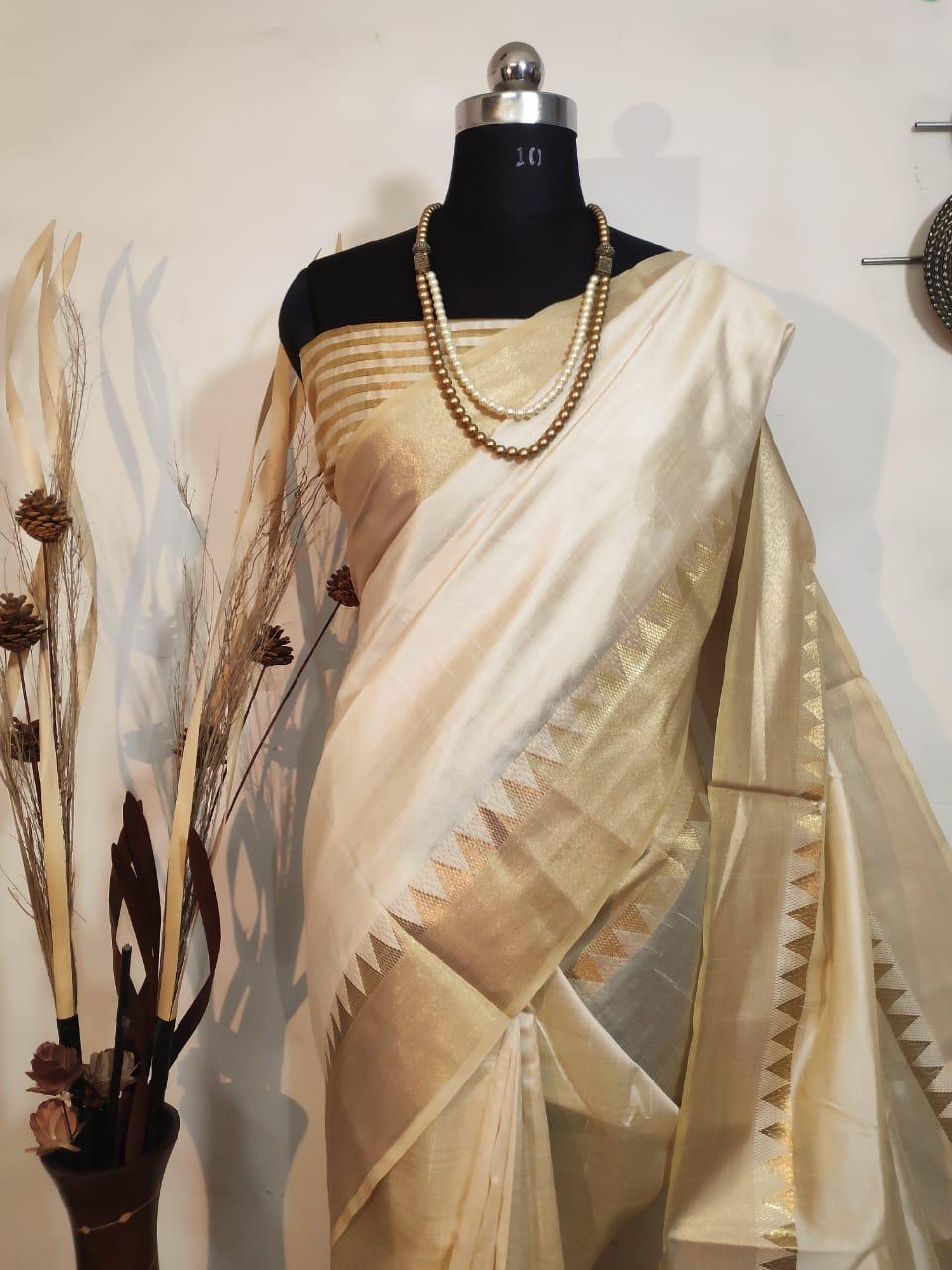 Aasam silk weaving saree with zari woven