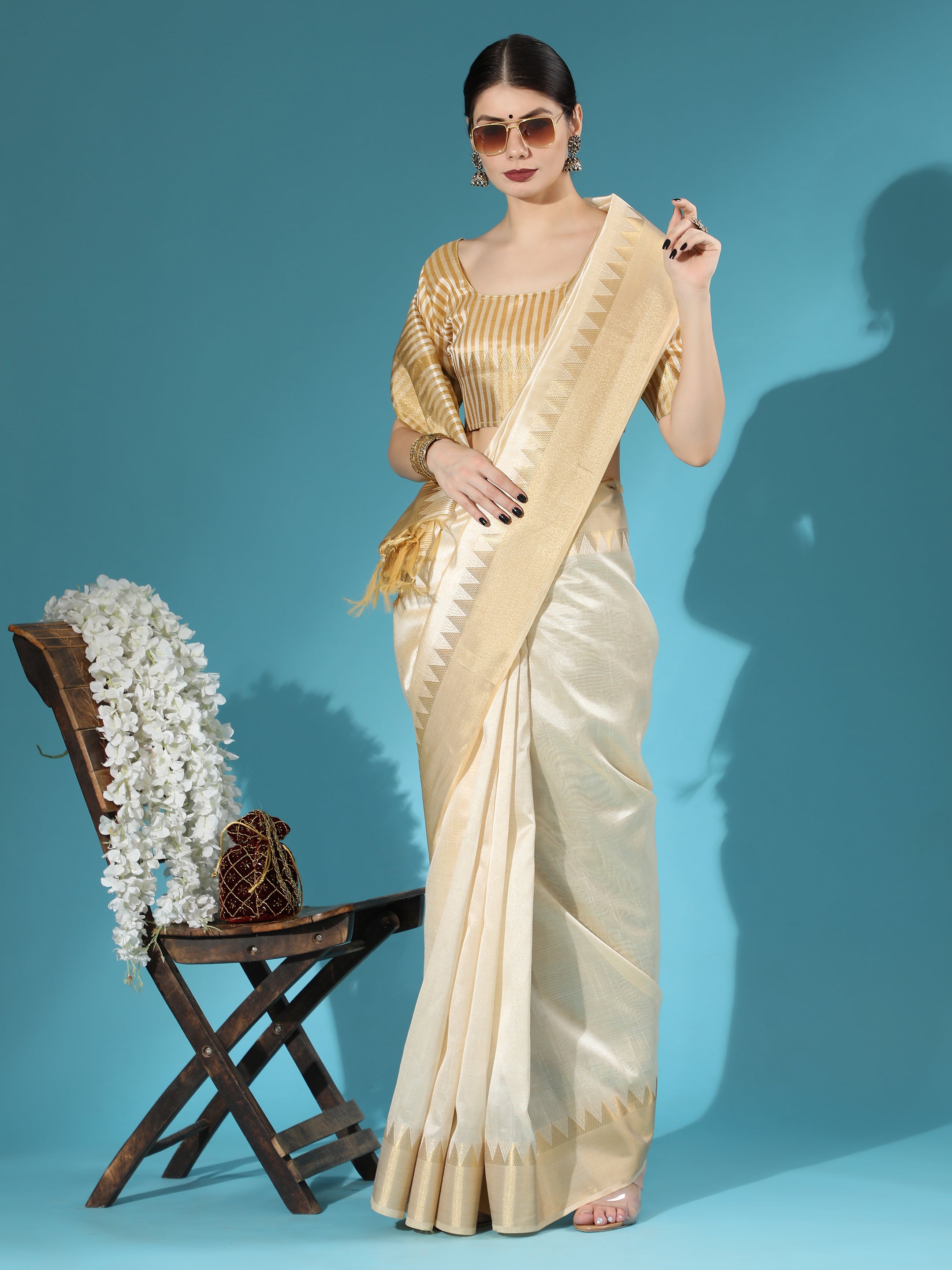 Aasam silk weaving saree with zari woven