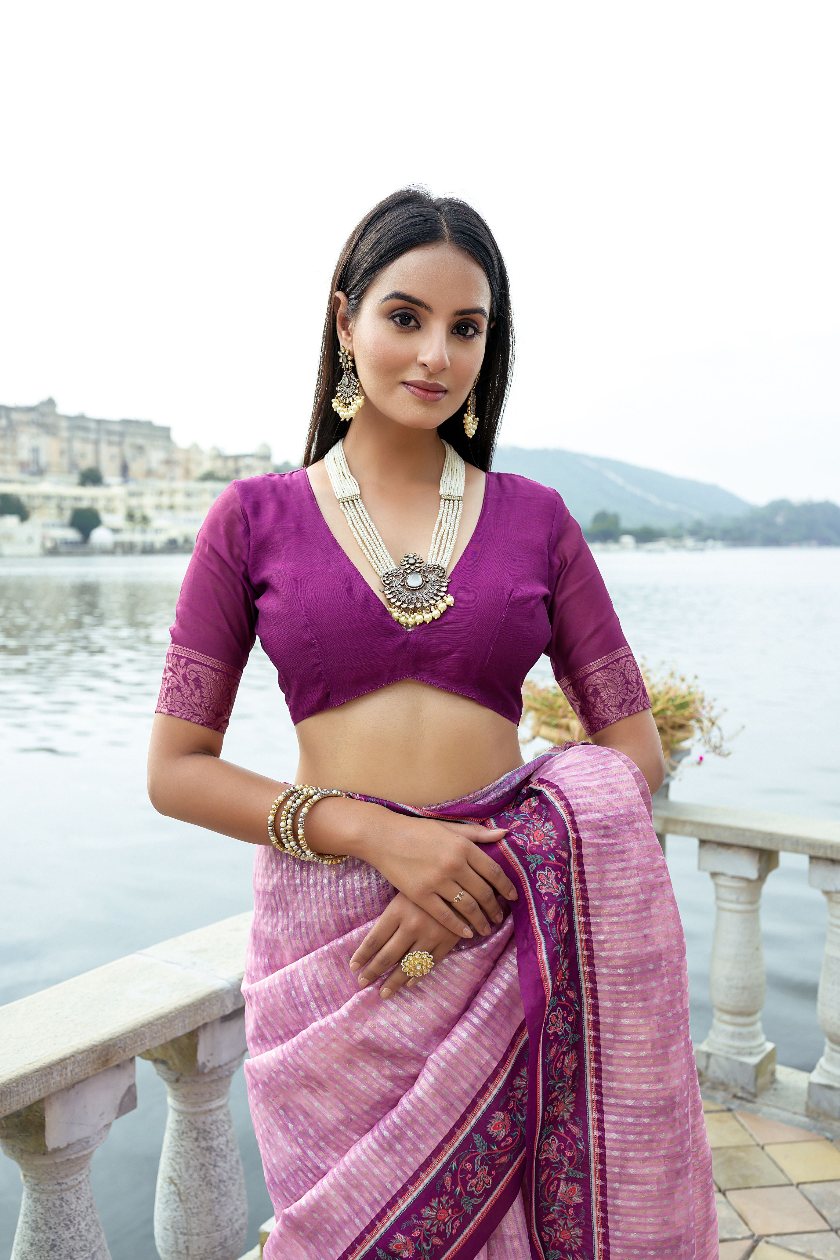 Designer Pink & Purple Saree Collection - Perfect for Festive Occasions