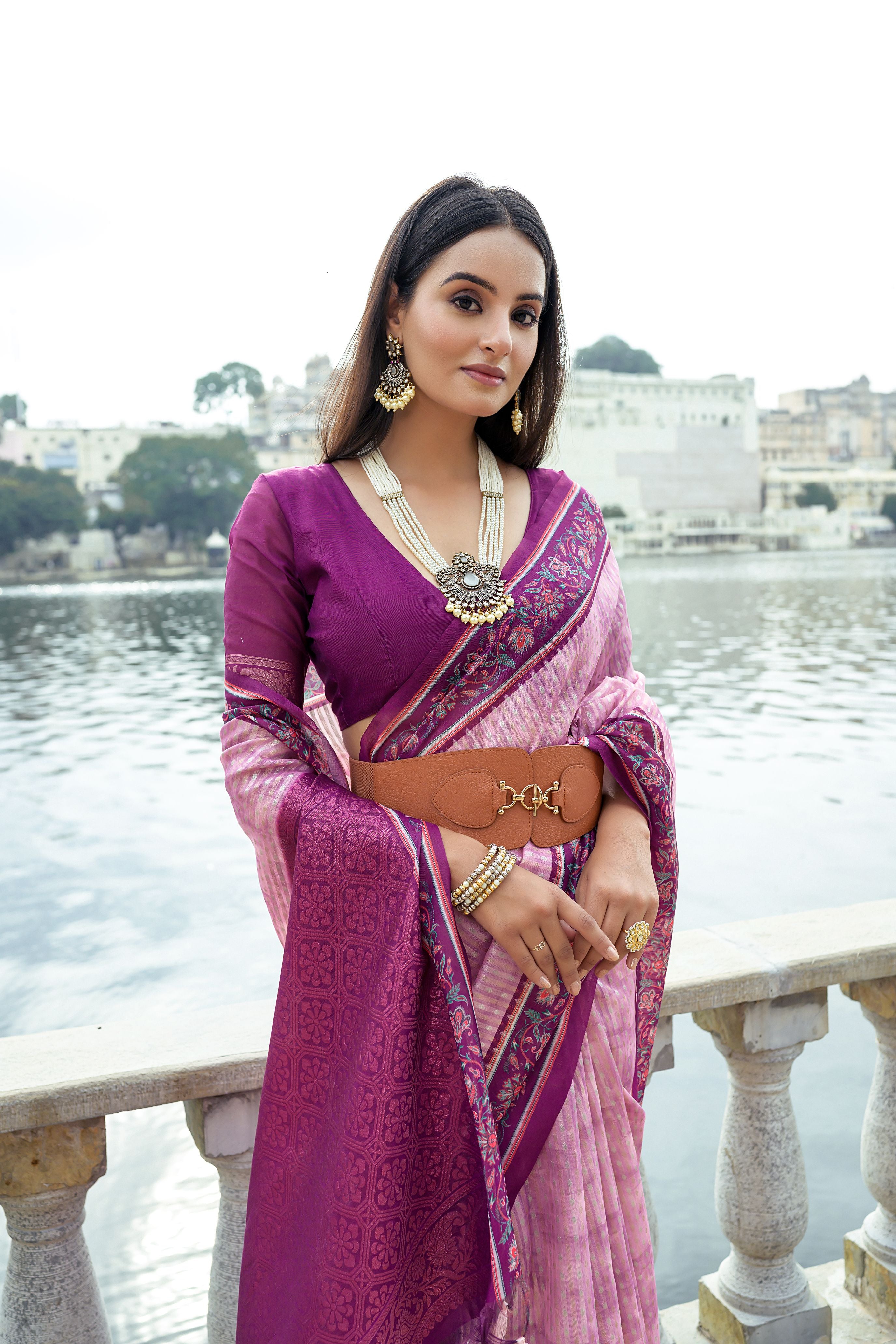 Designer Pink & Purple Saree Collection - Perfect for Festive Occasions