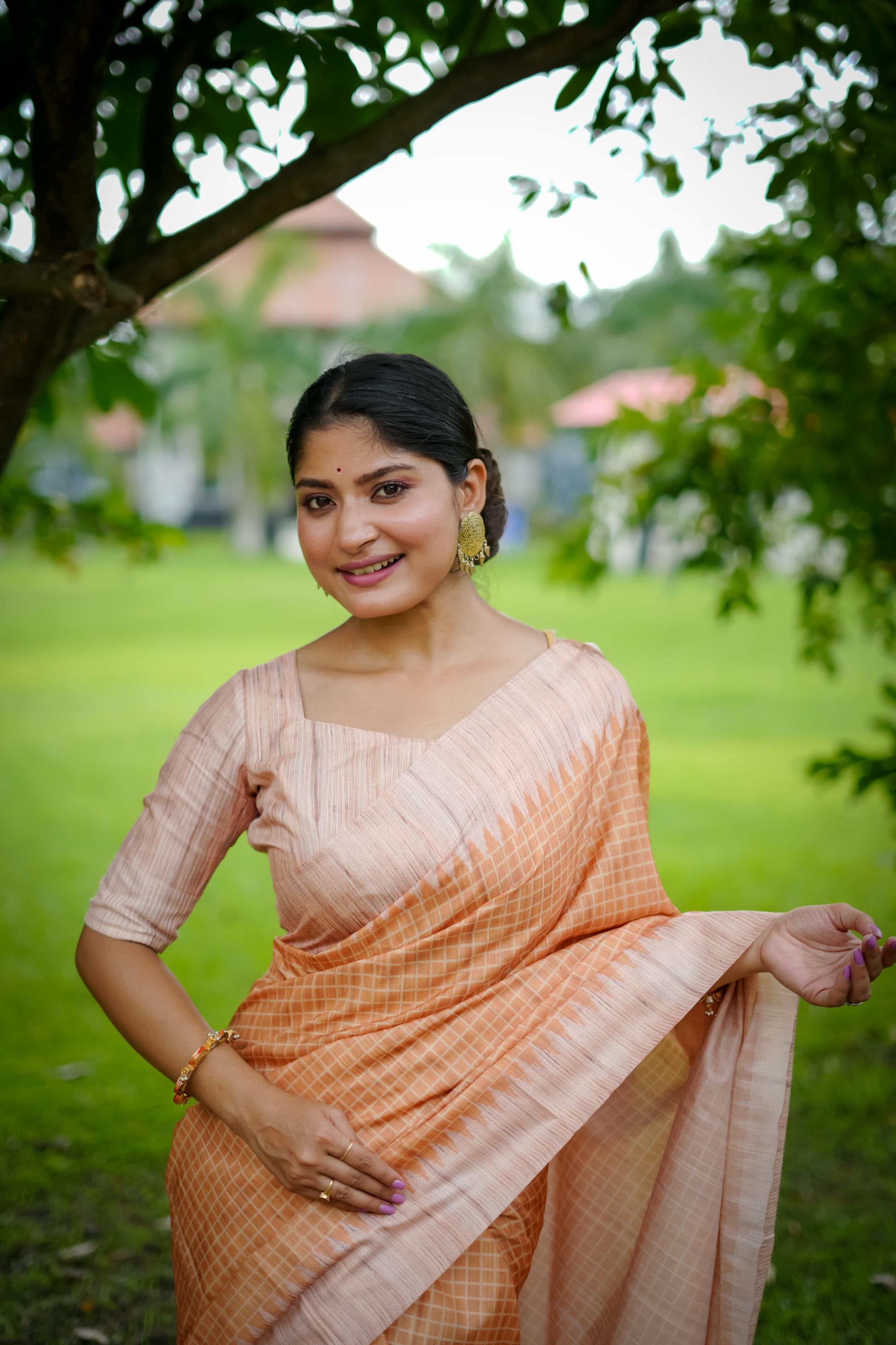 Printed Kanjivaram Tussar Silk Saree